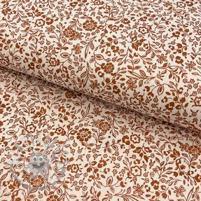 Mussola/Doppia garza Paisley flowers ecru