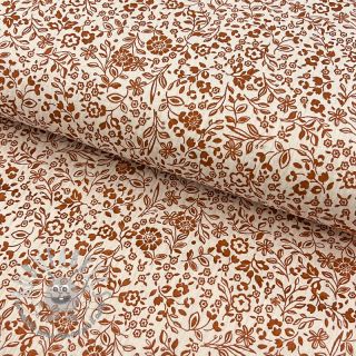 Mussola/Doppia garza Paisley flowers ecru