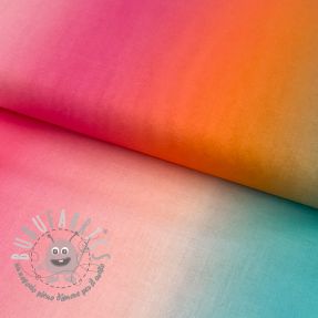 Tessuto di cotone VOILE Rainbow stripe digital print