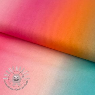 Tessuto di cotone VOILE Rainbow stripe digital print