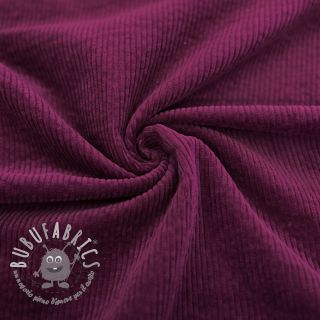 Velluto a coste 6W WASHED STRETCH aubergine