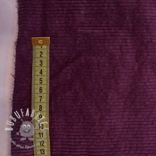 Velluto a coste 6W WASHED STRETCH aubergine