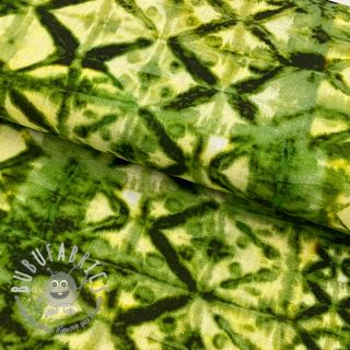 Viscosa con lino Shibori TIE DYE green digital print