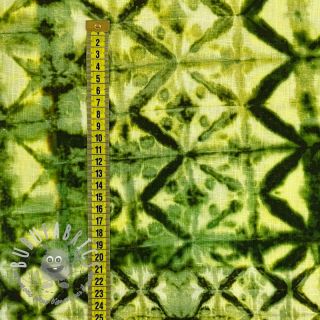 Viscosa con lino Shibori TIE DYE green digital print