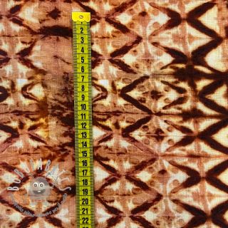 Viscosa con lino Shibori TIE DYE brown digital print