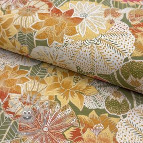 Tessuto decorativo jacquard Opium allover kaki