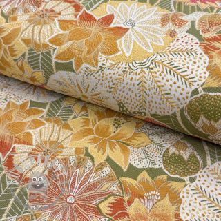 Tessuto decorativo jacquard Opium allover kaki