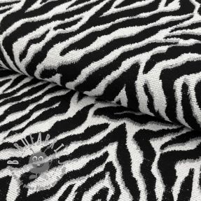 Tessuto decorativo jacquard Tanzanie noir blanc