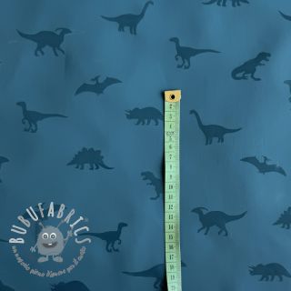 Raincoat fabric Dinosaurs blue