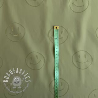 Raincoat fabric Happy faces army green