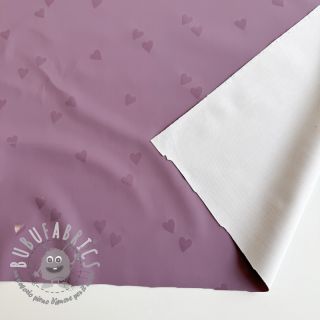 Raincoat fabric Hearts purple