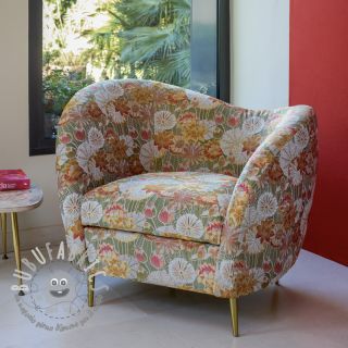 Tessuto decorativo jacquard Opium allover kaki