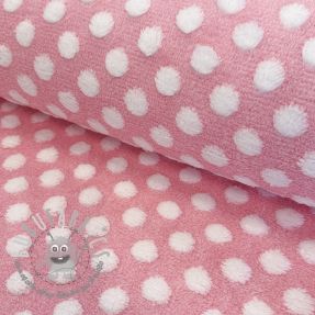 Fleece TEDDY Dots pink