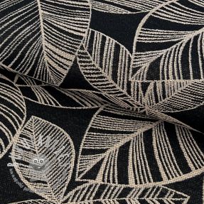 Tessuto decorativo jacquard Valerian allover noir