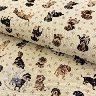 Tessuto decorativo GOBELIN PREMIUM Little dachshund play