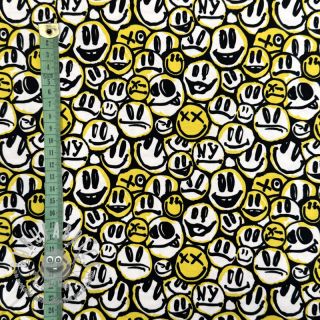 Jersey Pulling faces yellow digital print